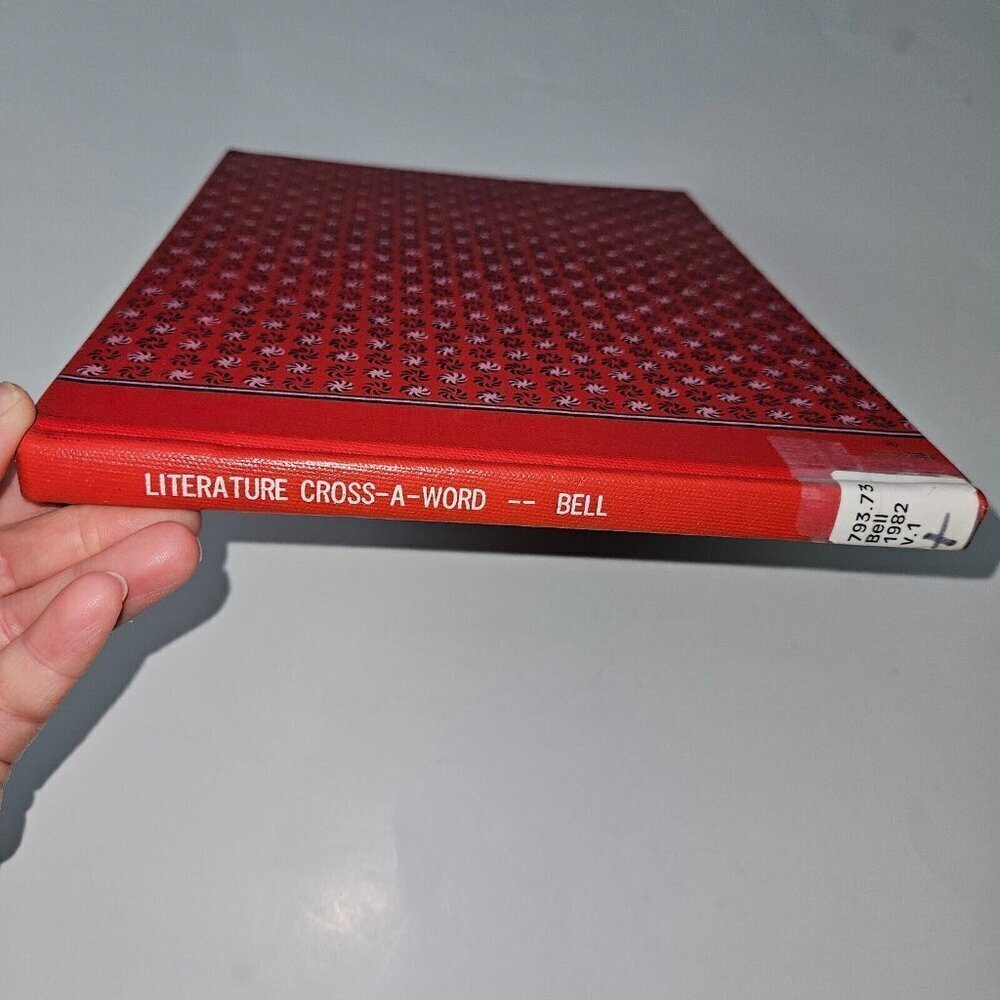 VTG Literature Cross-A-Word HBK Book 1982 Ex-Lib Irene Wood Bell Crossword